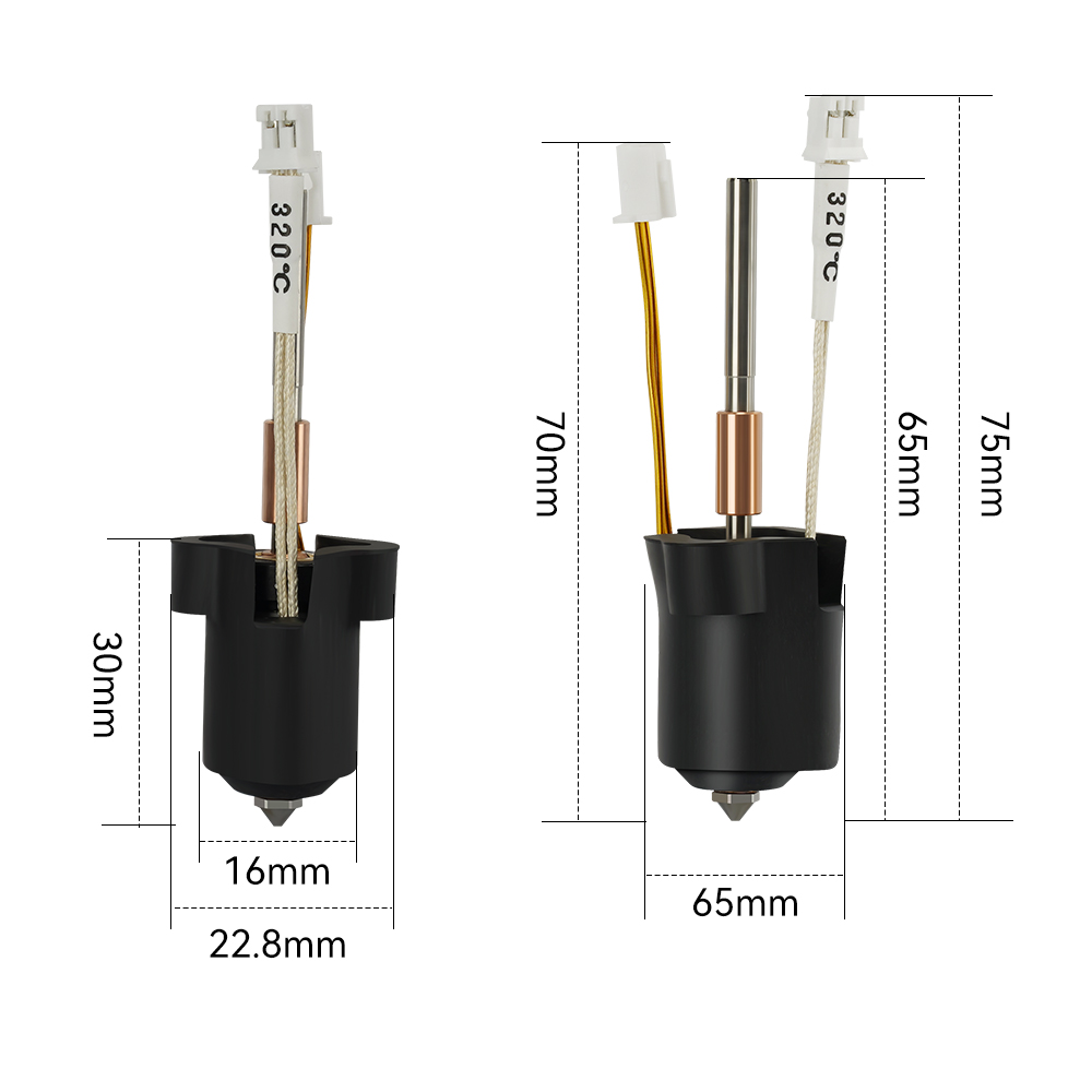 For Creality K1/K1C/K1 Max Hot - High Flow Ceramic Hotend recension och pris