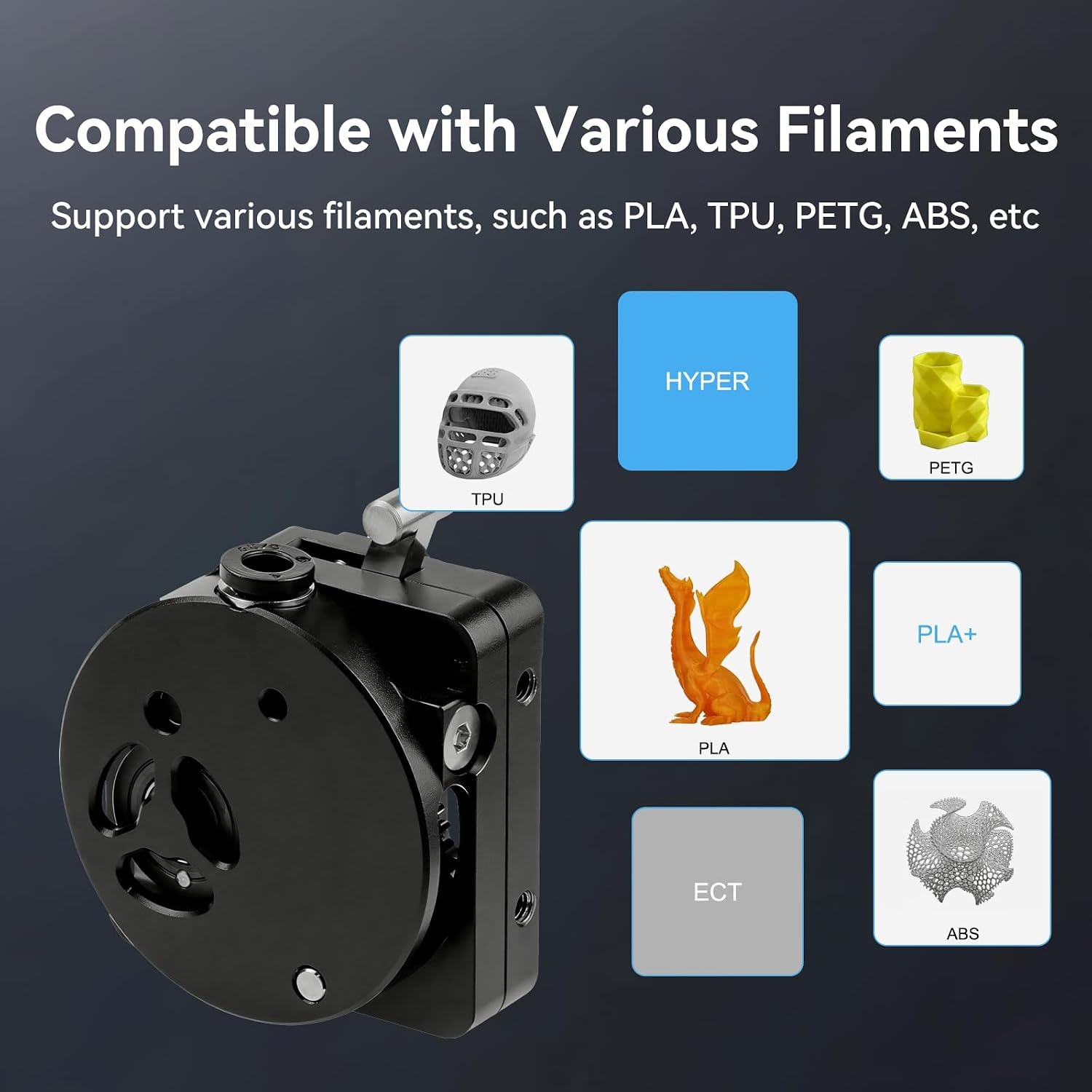 K1/K1 Max/K1C/SE Extruder, Upg - Direct Drive Dual Gear Extruder High Speed recension och pris